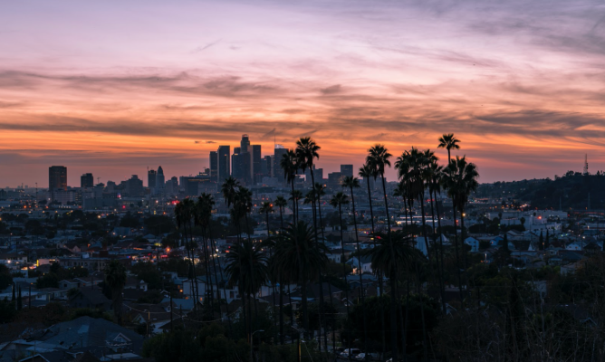 Evening in Los Angeles.