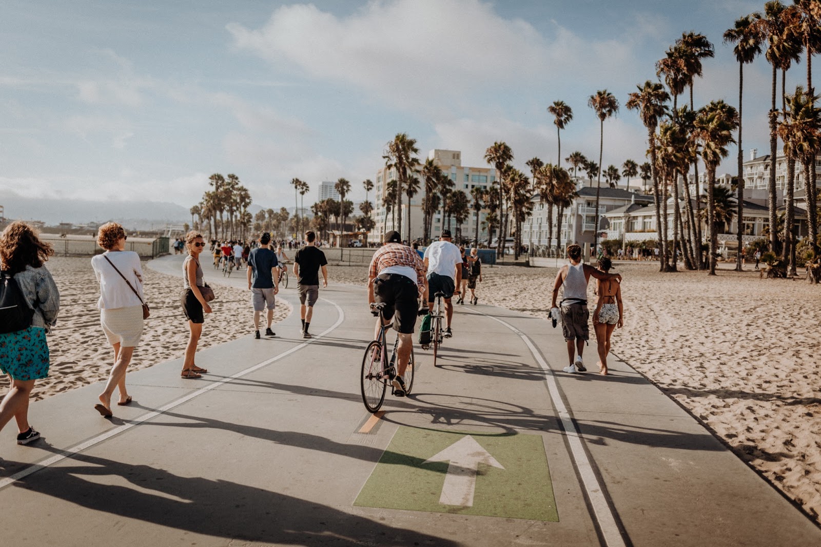 Santa Monica Beach Bike Riders view 