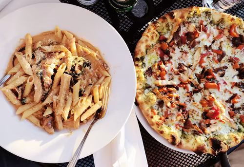 Italian pizza and pasta