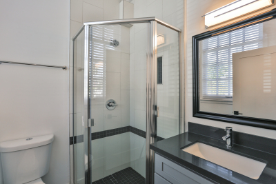 large clean glass shower 