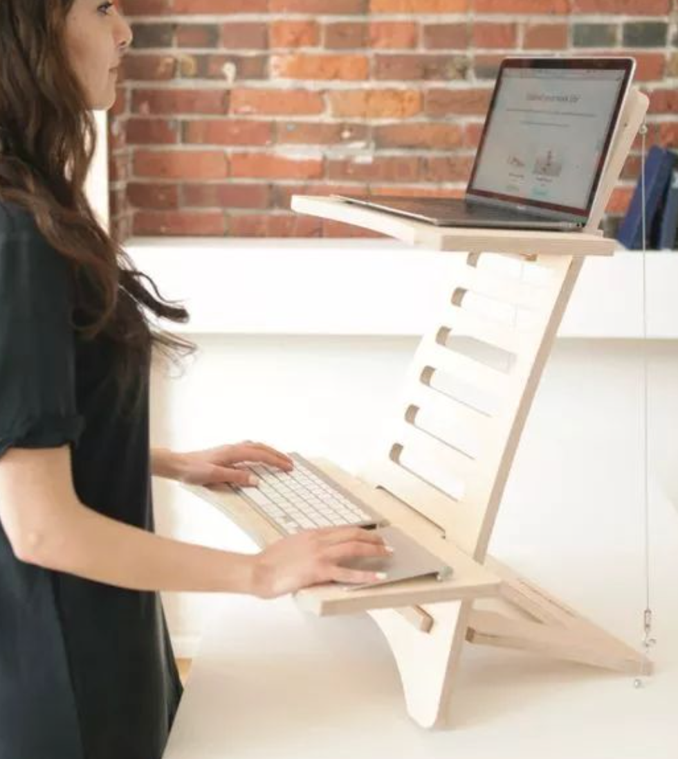 wood laptop stand